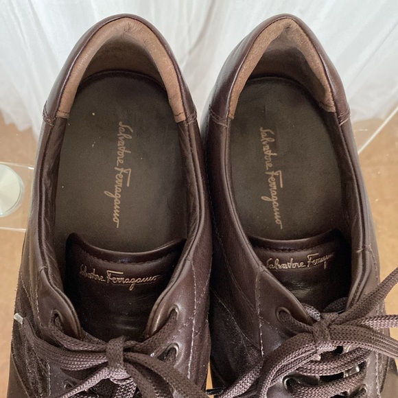 Salvatore Ferragamo Ramsey leather/suede men’s lace up sneakers/shoes! Size 9.5 - Picture 6 of 17